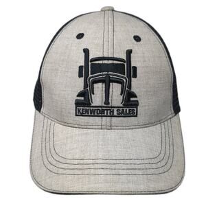 Kenworth Sales Snapback Trucker Hat Gray One Size Adjustable 6 Panel 360 Apparel